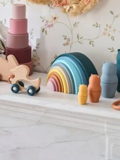 Arc-en-ciel à Empiler En Silicone Multicolor - Vertbaudet -Produits Pour Enfants arc en ciel a empiler en silicone 2