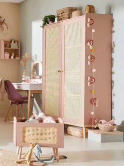 Armoire Cannage LIGNE POÉSIE Rose - Vertbaudet -Produits Pour Enfants armoire cannage ligne poesie 2