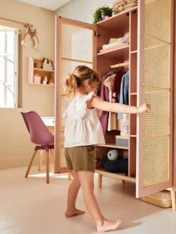 Armoire Cannage LIGNE POÉSIE Rose - Vertbaudet -Produits Pour Enfants armoire cannage ligne poesie 3