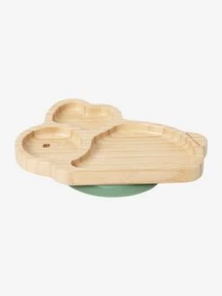 Assiette En Bambou Lapin Naturel - Vertbaudet -Produits Pour Enfants assiette en bambou lapin 2