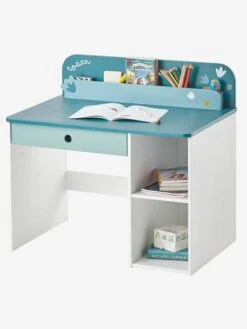 Bureau Maternelle ROAAR Blanc Moyen Uni Avec Decor - Vertbaudet -Produits Pour Enfants bureau maternelle roaar 3