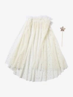 Cape à Paillettes + Baguette Blanc - Vertbaudet -Produits Pour Enfants cape a paillettes baguette 3