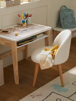 Chaise Fausse Fourrure Maternelle Ivoire - Vertbaudet -Produits Pour Enfants chaise fausse fourrure maternelle 3