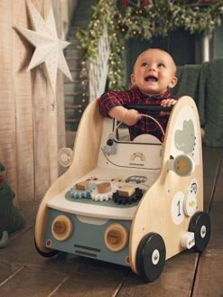 Chariot De Marche Avec Freins EN VOITURE SIMON En Bois FSC® Multicolore - Vertbaudet -Produits Pour Enfants chariot de marche avec freins en voiture simon en bois fsc 5