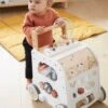 Chariot De Marche Cube D'activités Avec Freins En Bois FSC® Multicolore - Vertbaudet -Produits Pour Enfants chariot de marche cube dactivites avec freins en bois fsc