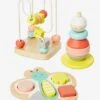 Coffret De 3 Jeux D'éveil En Bois FSC® Multicolore - Vertbaudet -Produits Pour Enfants coffret de 3 jeux deveil en bois fsc