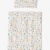 Couette + Oreiller Poupon En Gaze De Coton Blanc Fleuri - Vertbaudet -Produits Pour Enfants couette oreiller poupon en gaze de coton