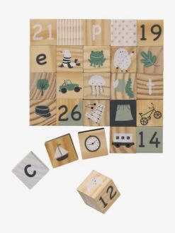 Cubes Alphabet En Bois FSC® Multicolore - Vertbaudet -Produits Pour Enfants cubes alphabet en bois fsc 2
