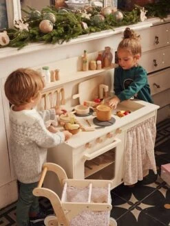 Cuisinette équipée Avec Rideau - En Bois FSC® Multicolore - Vertbaudet -Produits Pour Enfants cuisinette equipee avec rideau en bois fsc 3