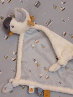 Doudou Carré Mouette - Sailors Bay - LITTLE DUTCH Bleu Grisé - Little Dutch -Produits Pour Enfants doudou carre mouette sailors bay little dutch 3