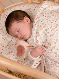 Doudou Carré Oiseau - Flowers & Butterflies - LITTLE DUTCH Rose Pâle - Little Dutch -Produits Pour Enfants doudou carre oiseau flowers butterflies little dutch 3