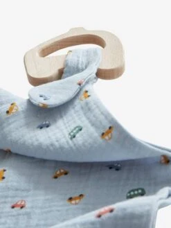 Doudou En Gaze De Coton + Hochet Bois EN VOITURE SIMON Multicolore - Vertbaudet -Produits Pour Enfants doudou en gaze de coton hochet bois en voiture simon 5
