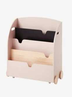 Etagère Pour Livres à Roulettes LIGNE SCHOOL Rose - Vertbaudet -Produits Pour Enfants etagere pour livres a roulettes ligne school 5