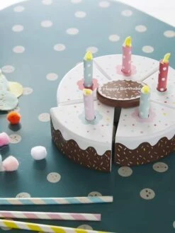 Gâteau D'anniversaire En Bois FSC® Multicolore - Vertbaudet -Produits Pour Enfants gateau danniversaire en bois fsc 3