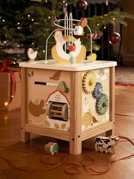 Grand Cube D'activités En Bois FSC® Tanzanie - Vertbaudet 4 Grand Cube D'activités En Bois FSC® Tanzanie - Vertbaudet – Image 2