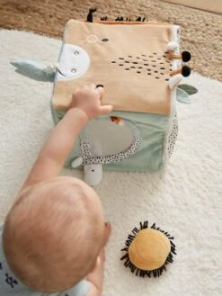 Grand Cube D'activités En Tissu TANZANIE Multicolore - Vertbaudet -Produits Pour Enfants grand cube dactivites en tissu tanzanie 4