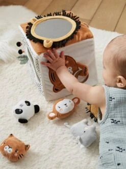 Grand Cube D'activités En Tissu TANZANIE Multicolore - Vertbaudet -Produits Pour Enfants grand cube dactivites en tissu tanzanie 5