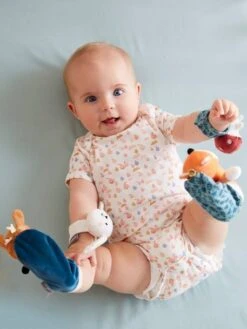 Hochets Mains Et Pieds Forêt Enchantée Multicolore - Vertbaudet -Produits Pour Enfants hochets mains et pieds foret enchantee 2