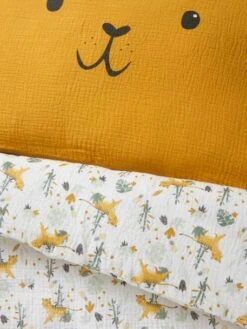 Housse De Couette Bébé En Gaze De Coton HANOÏ Ivoire Imprimé - Vertbaudet -Produits Pour Enfants housse de couette bebe en gaze de coton hanoi 3