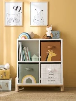 Les 3 Bacs De Rangement Tanzanie Tilleul Foncé Imprimé - Vertbaudet -Produits Pour Enfants les 3 bacs de rangement tanzanie 4