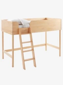 Lit Mi-hauteur LIGNE CONFETTI NATURE Marron - Vertbaudet