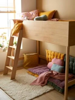 Lit Mi-hauteur LIGNE CONFETTI NATURE Marron - Vertbaudet -Produits Pour Enfants lit mi hauteur ligne confetti nature 4