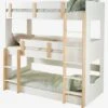Lits Superposés 3 Niveaux LIGNE EVEREST Blanc/bois - Vertbaudet -Produits Pour Enfants lits superposes 3 niveaux ligne everest