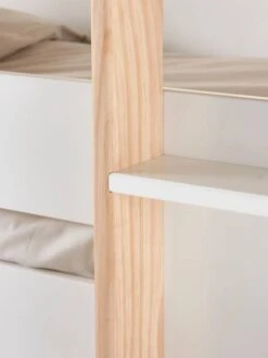 Lits Superposés 3 Niveaux LIGNE EVEREST Blanc/bois - Vertbaudet -Produits Pour Enfants lits superposes 3 niveaux ligne everest 3