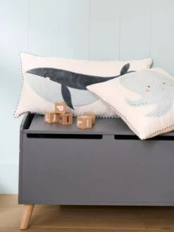 Lot De 2 Coussins SOUS L'OCÉAN Bleu - Vertbaudet -Produits Pour Enfants lot de 2 coussins sous locean 5