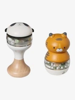 Lot De 2 Hochets En Bois FSC® Vert - Vertbaudet -Produits Pour Enfants lot de 2 hochets en bois fsc 3