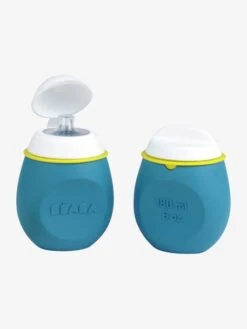 Lot De Gourdes Pour Compotes BEABA Babysqueez' 2 En 1 + Squeez'portion Blue - Beaba -Produits Pour Enfants lot de gourdes pour compotes beaba babysqueez 2 en 1 squeezportion 4