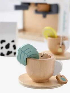 Machine à Café Et à Thé En Bois FSC® Multicolore - Vertbaudet -Produits Pour Enfants machine a cafe et a the en bois fsc 3