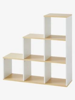 Meuble 6 Cases Blanc / Bois - Vertbaudet -Produits Pour Enfants meuble 6 cases 1