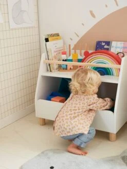 Meuble De Rangement Mixte étagère + Bacs LIGNE PTILOU Blanc/bois - Vertbaudet -Produits Pour Enfants meuble de rangement mixte etagere bacs ligne ptilou 5