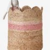 Panier En Jute Festonné Fiore Osier/rose - Vertbaudet -Produits Pour Enfants panier en jute festonne fiore