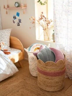 Panier En Jute Festonné Fiore Osier/rose - Vertbaudet -Produits Pour Enfants panier en jute festonne fiore 3
