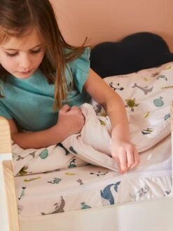 Parure Caradou "facile à Border" Avec Couette ABECEDAIRE MARIN Ivoire Imprimé Animaux - Vertbaudet -Produits Pour Enfants parure caradou facile a border avec couette abecedaire marin 2