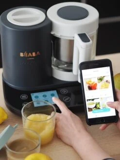 Robot Connecté BEABA Babycook Smart Gris Anthracite/blanc - Beaba -Produits Pour Enfants robot connecte beaba babycook smart 2