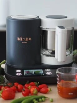 Robot Connecté BEABA Babycook Smart Gris Anthracite/blanc - Beaba