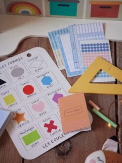 Salle De Classe Triptyque En Bois FSC® Multicolore - Vertbaudet -Produits Pour Enfants salle de classe triptyque en bois fsc 2