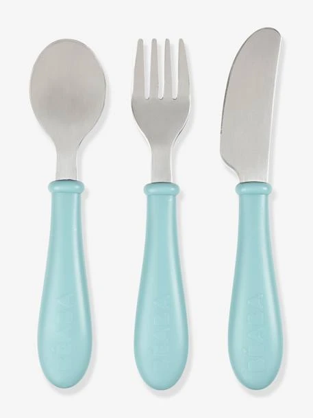 Set 3 Couverts D'apprentissage Inox BEABA Airy Green - Beaba 3 Set 3 Couverts D'apprentissage Inox BEABA Airy Green - Beaba