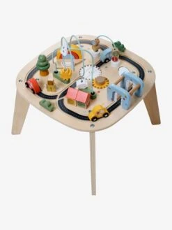 Table D'activités Circuit De Voitures En Bois FSC® Beige - Vertbaudet -Produits Pour Enfants table dactivites circuit de voitures en bois fsc 4