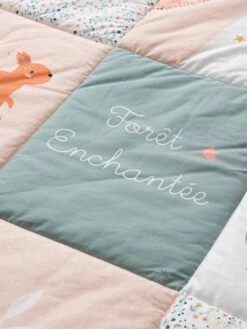 Tapis De Sol Patchwork FORET ENCHANTEE Rose / Multicolore - Vertbaudet -Produits Pour Enfants tapis de sol patchwork foret enchantee 3