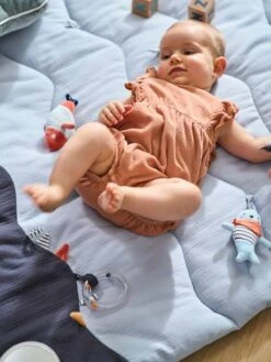 Tapis D'éveil Souple Sans Arche LEON SUR LE PONTON Bleu - Vertbaudet -Produits Pour Enfants tapis deveil souple sans arche leon sur le ponton 2