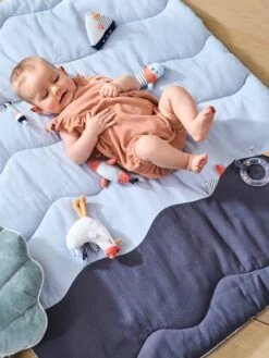 Tapis D'éveil Souple Sans Arche LEON SUR LE PONTON Bleu - Vertbaudet -Produits Pour Enfants tapis deveil souple sans arche leon sur le ponton 3