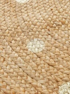 Tapis Jute à Pois Dorés Beige Clair Uni Avec Decor - Vertbaudet -Produits Pour Enfants tapis jute a pois dores 3