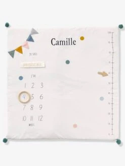 Tapis Photo Bébé Personnalisable écru / Vert - Vertbaudet -Produits Pour Enfants tapis photo bebe personnalisable 2