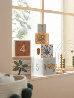 Tour De Cubes Avec Formes à Encastrer En Bois FSC® Beige - Vertbaudet -Produits Pour Enfants tour de cubes avec formes a encastrer en bois fsc 2