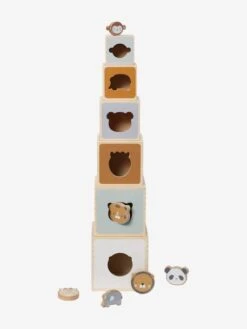 Tour De Cubes Avec Formes à Encastrer En Bois FSC® Beige - Vertbaudet -Produits Pour Enfants tour de cubes avec formes a encastrer en bois fsc 4
